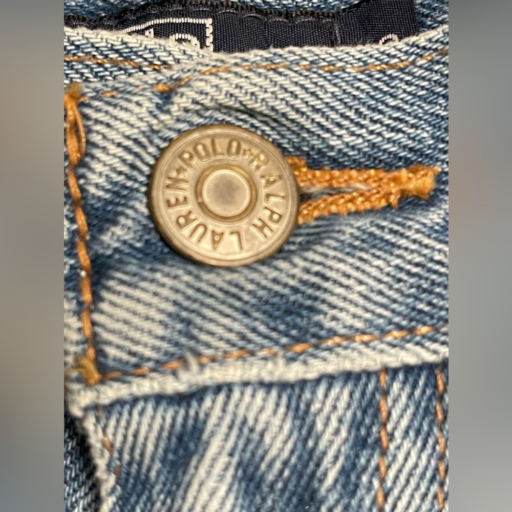 Polo Ralph Lauren 5-Pocket Vintage Light Denim Jean Boys Shorts Size 18 - Picture 7 of 8
